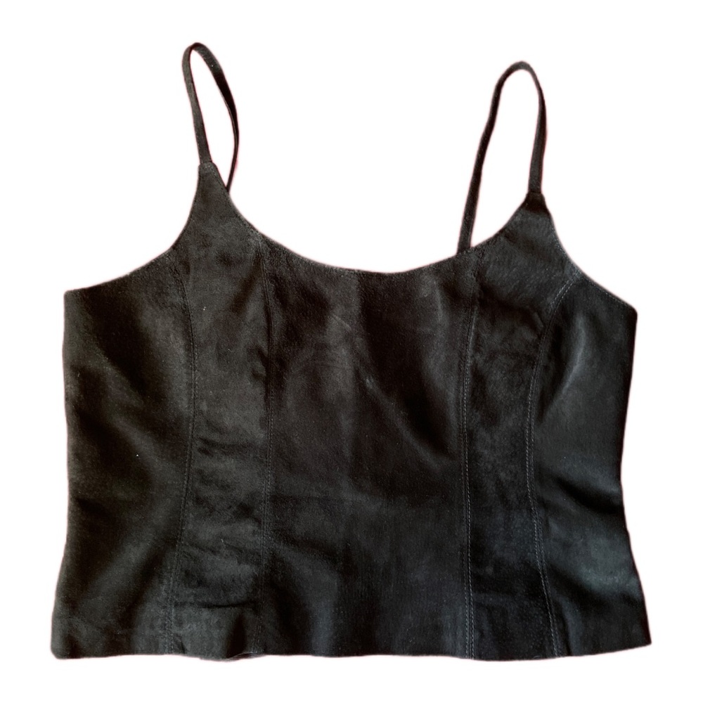 Black Leather Corset Top